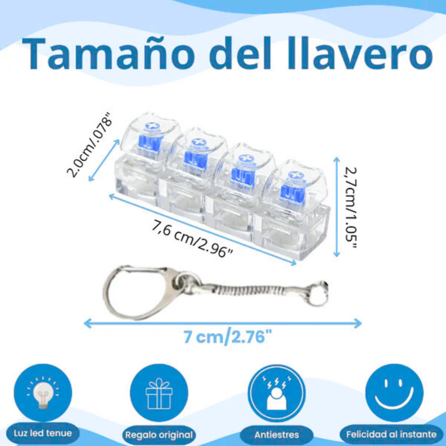 Llavero Antiestrés con Switches Mecánicos